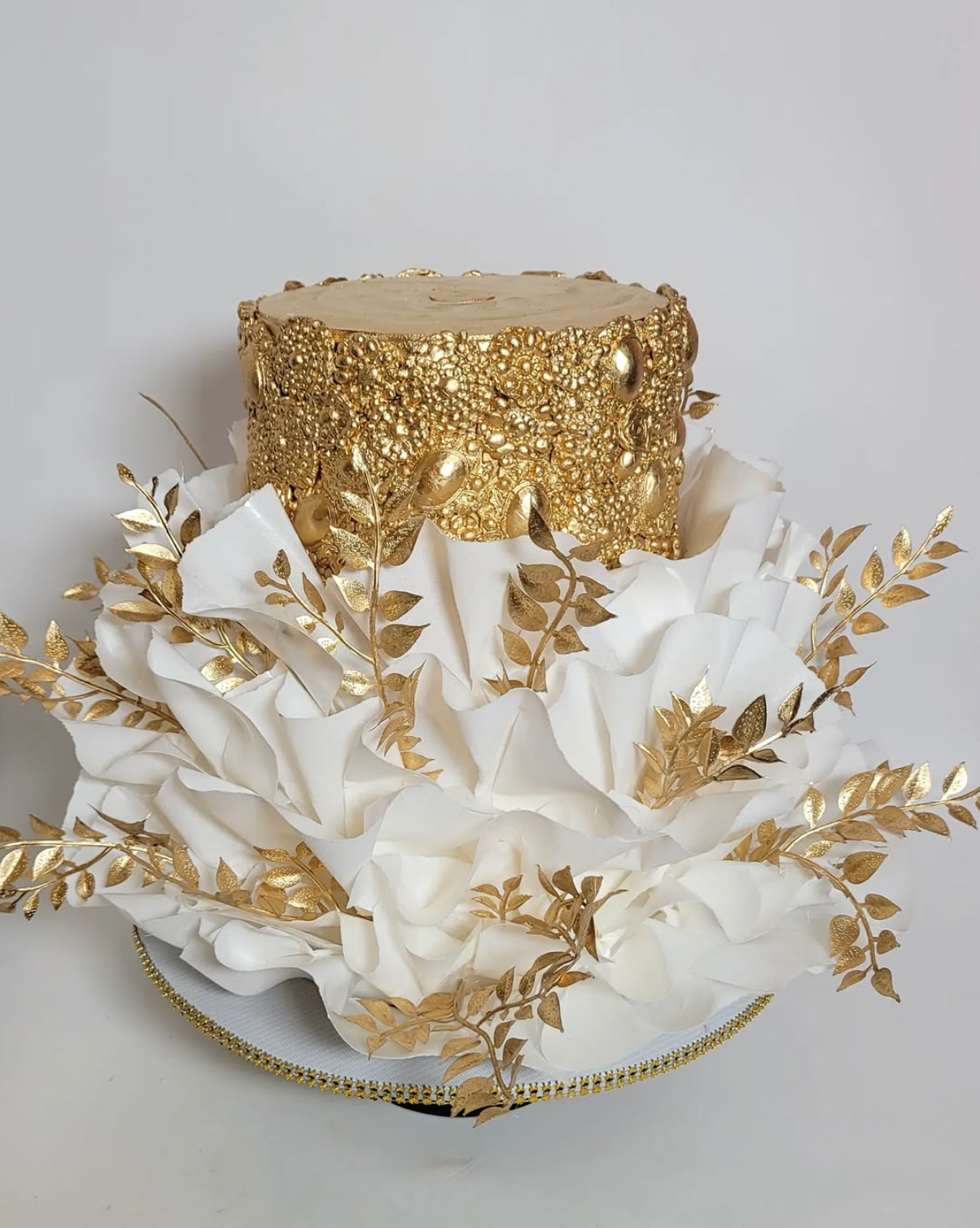 2 Tiers of Gold (Birthday/Anniversary cake)