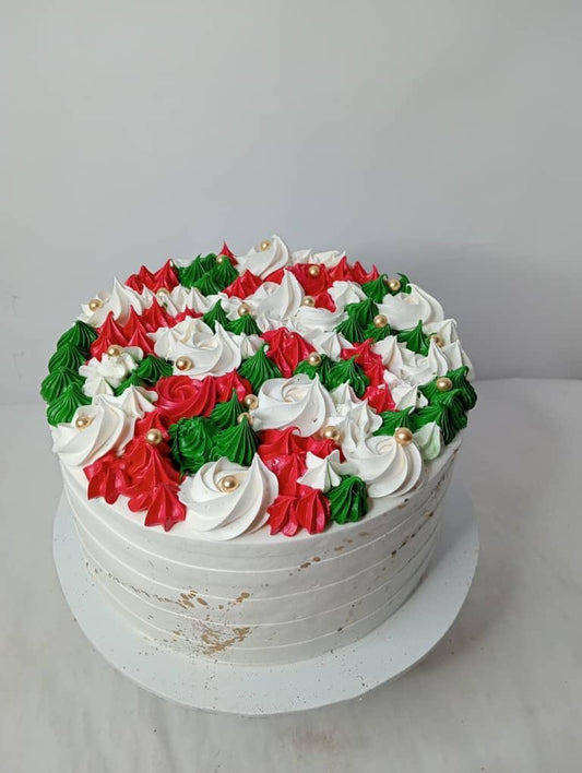 Christmas Curly (butter icing) Cake