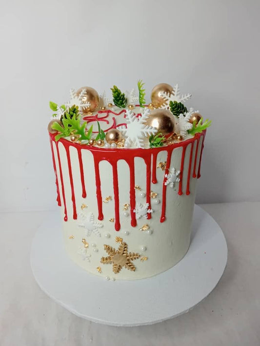 Christmas Snow Star Cake